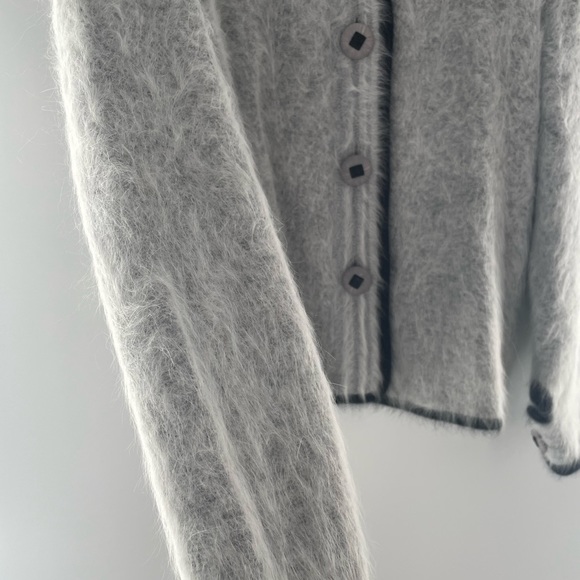 VTG Venesha Grey & Black Angora Jacket - Picture 3 of 13